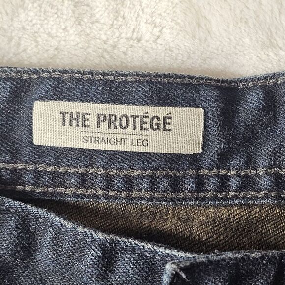 Adriano Goldschmied Jeans Mens 36x34 Black Denim Protege Straight Leg dark - Picture 7 of 13